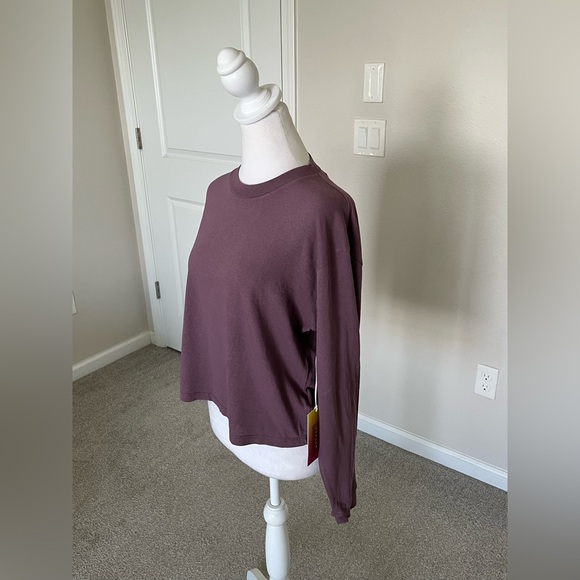 NWT Mother Move It Cropped Purple Longsleeve Top Size XS - Picture 5 of 8
